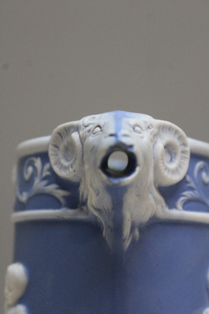 Jasperware Ram's Head Blue Jug - Kernow Furniture