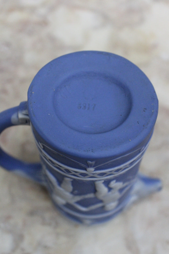 Jasperware Ram's Head Blue Jug - Kernow Furniture