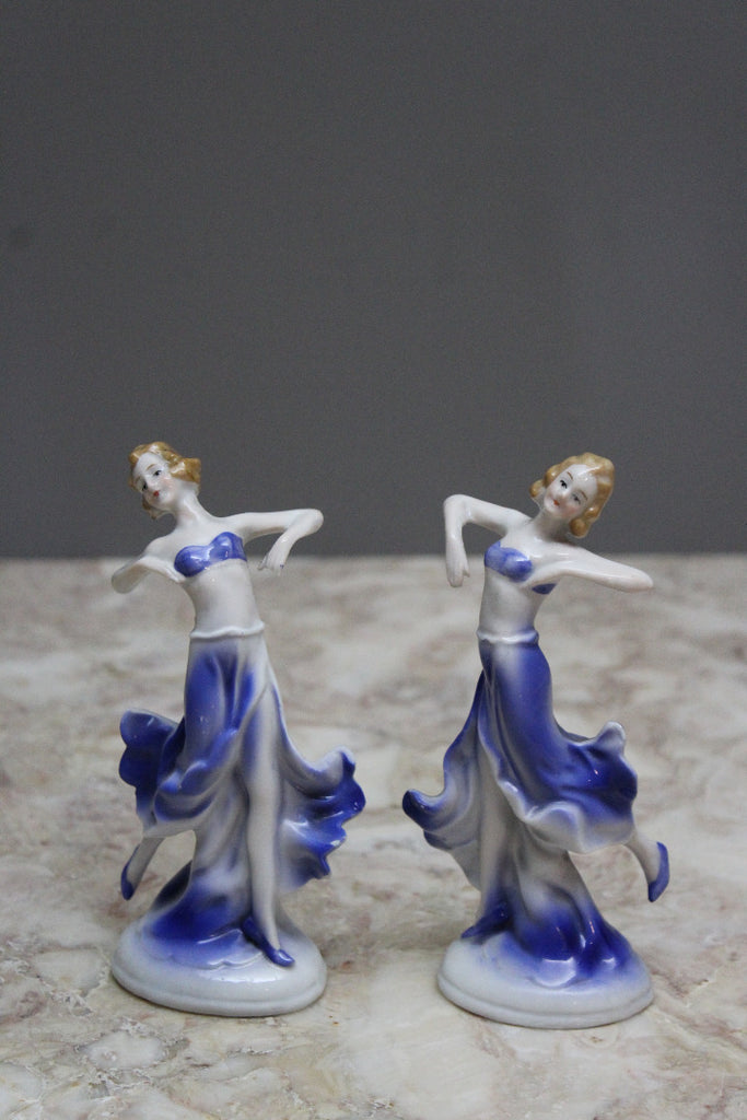 Pair Art Deco Dancing Ladies - Kernow Furniture