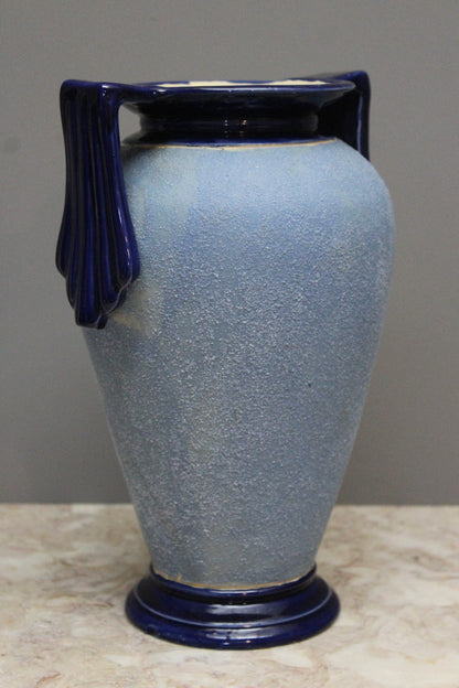 Large Art Deco Sand Glaze Vase - Kernow Furniture