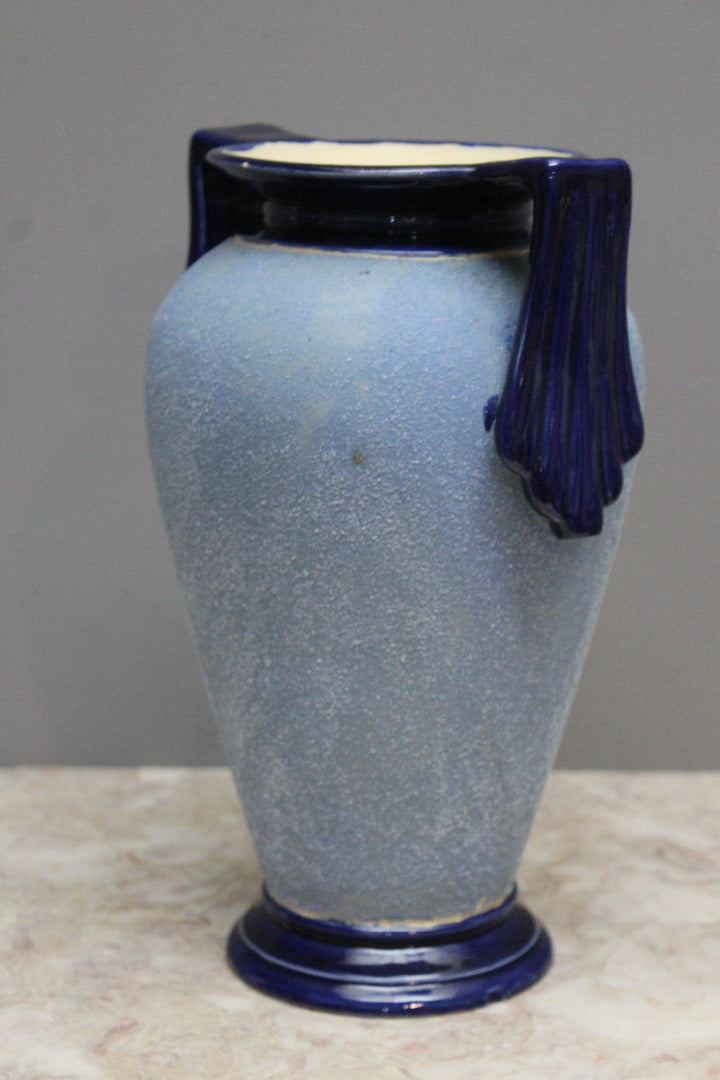 Large Art Deco Sand Glaze Vase - Kernow Furniture