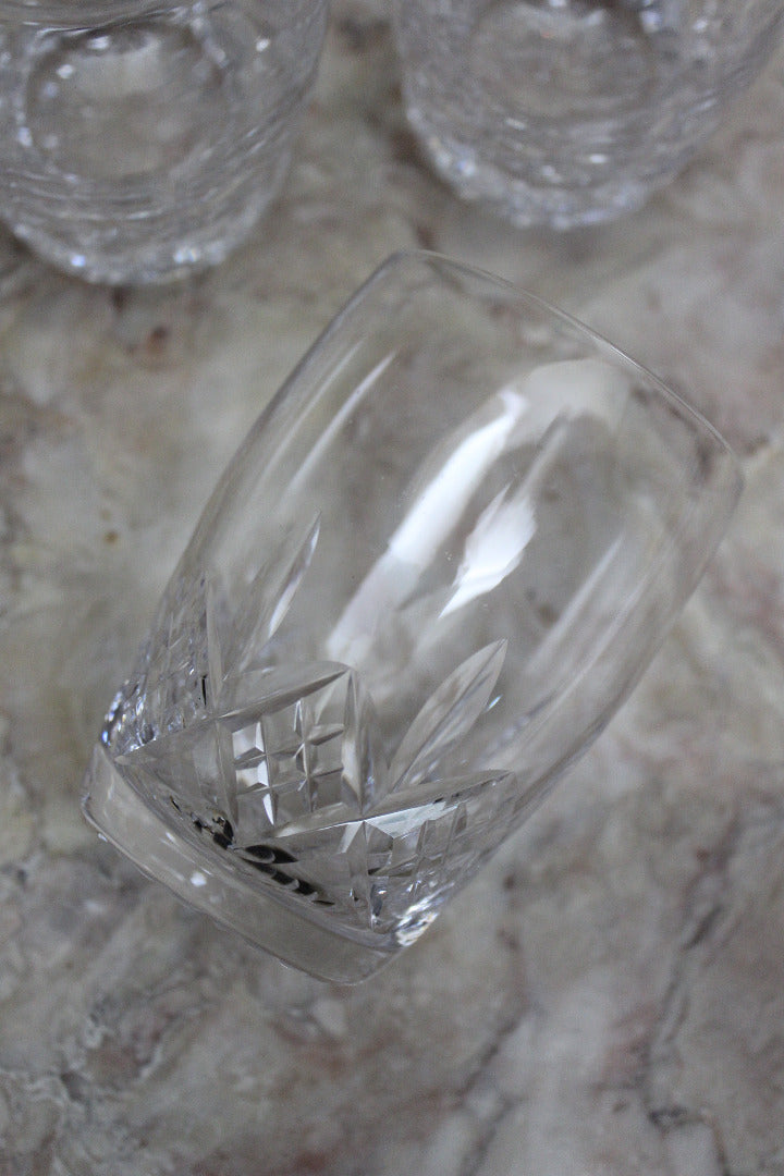 Set 6 Cut Glass Small Tumblers - Kernow Furniture