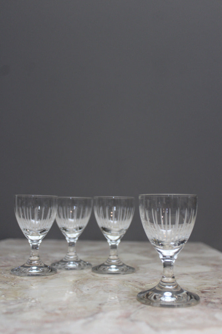 Set 4 Small Vintage Licquer Glasses - Kernow Furniture