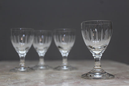 Set 4 Small Vintage Licquer Glasses - Kernow Furniture