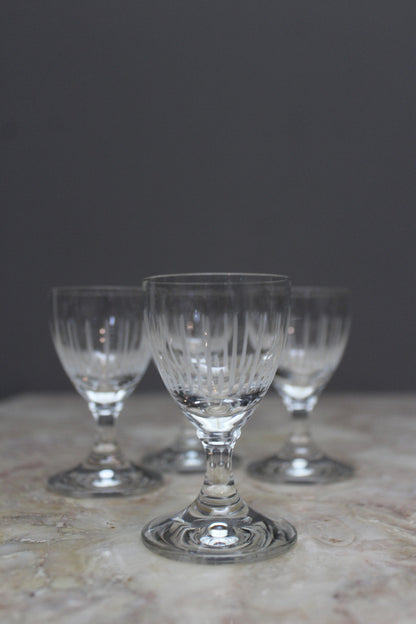 Set 4 Small Vintage Licquer Glasses - Kernow Furniture