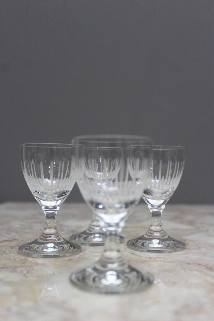 Set 4 Small Vintage Licquer Glasses - Kernow Furniture