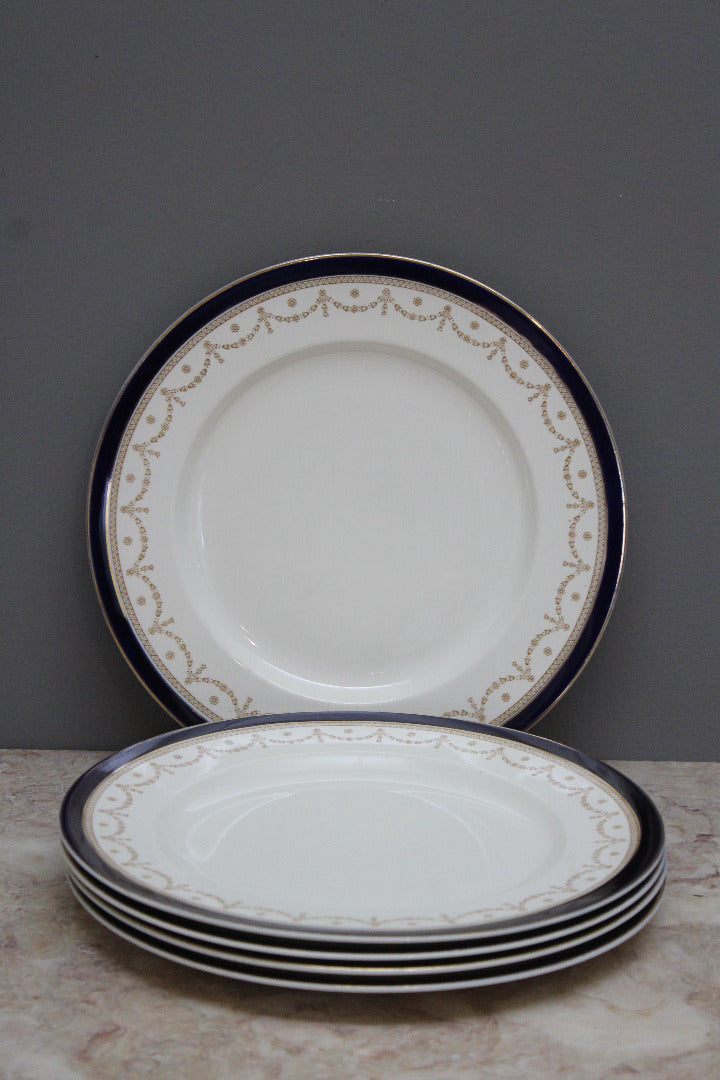 4 Alfred Meakin Bleu De Roi Dinner Plates - Kernow Furniture