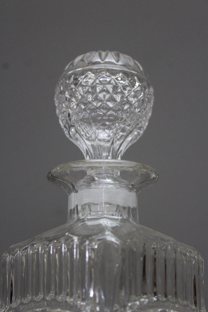 Square Pressed Glass Decanter - Kernow Furniture