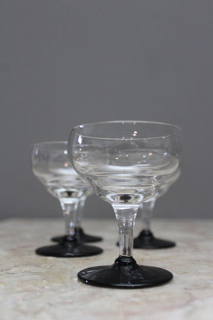 4 Vintage Licquer Glasses - Kernow Furniture