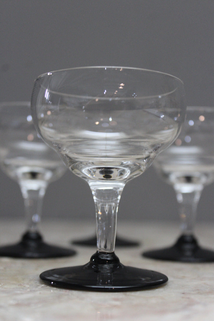 4 Vintage Licquer Glasses - Kernow Furniture