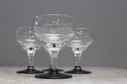 4 Vintage Licquer Glasses - Kernow Furniture