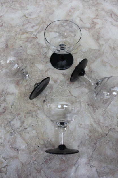 4 Vintage Licquer Glasses - Kernow Furniture