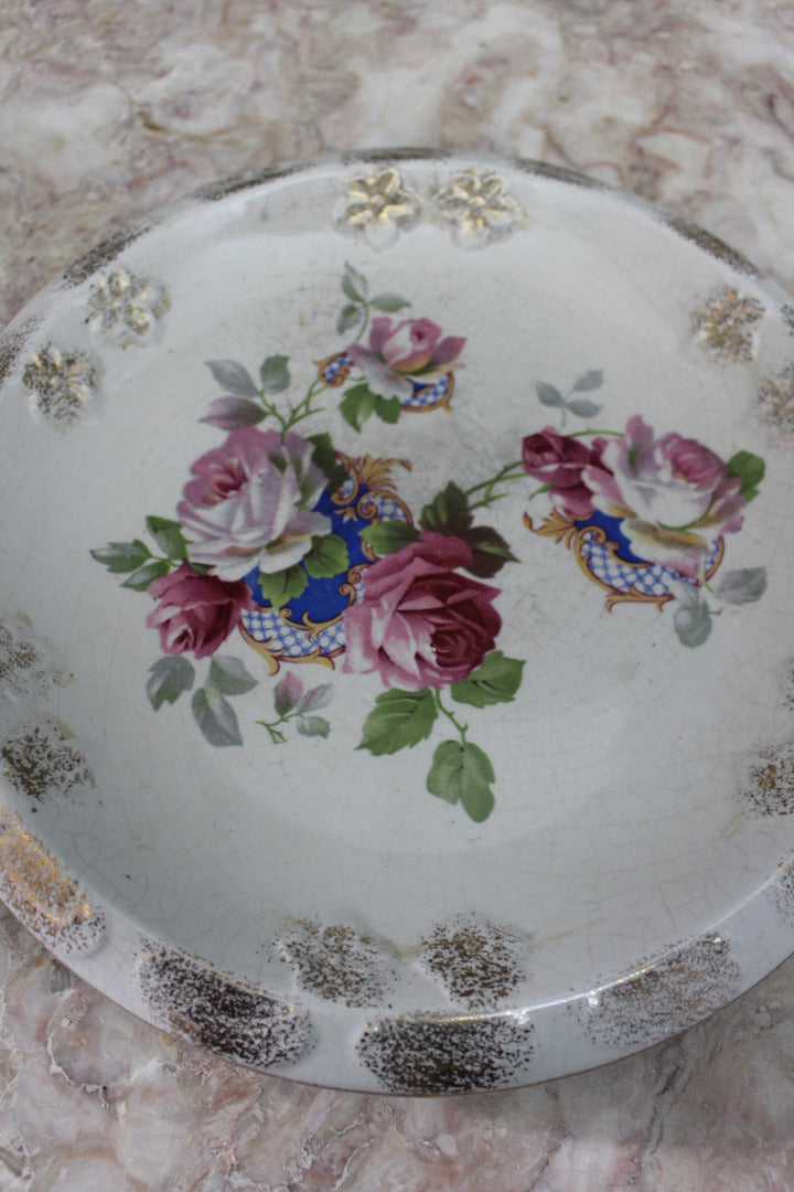 Large Floral Rose Serving Plate - Kernow Furniture