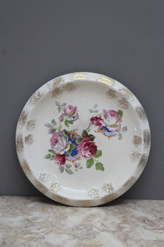 Large Floral Rose Serving Plate - Kernow Furniture