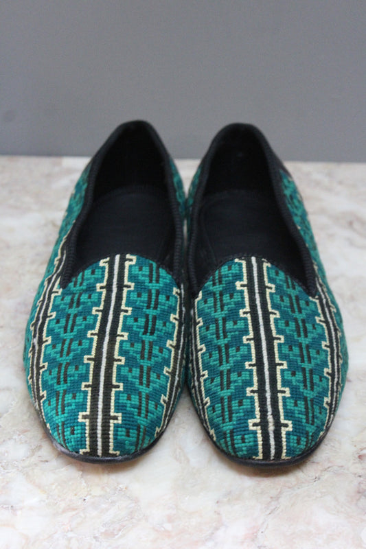 Mens Hand Made Tapestry Slippers - Kernow Furniture