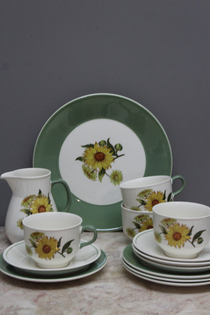 Wedgwood Sunflower China Tea Set - Kernow Furniture