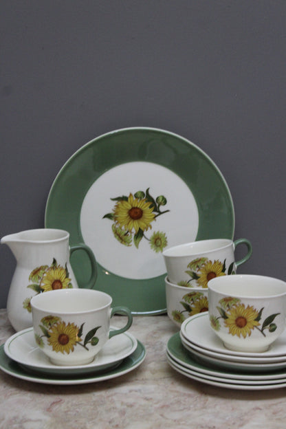 Wedgwood Sunflower China Tea Set - Kernow Furniture