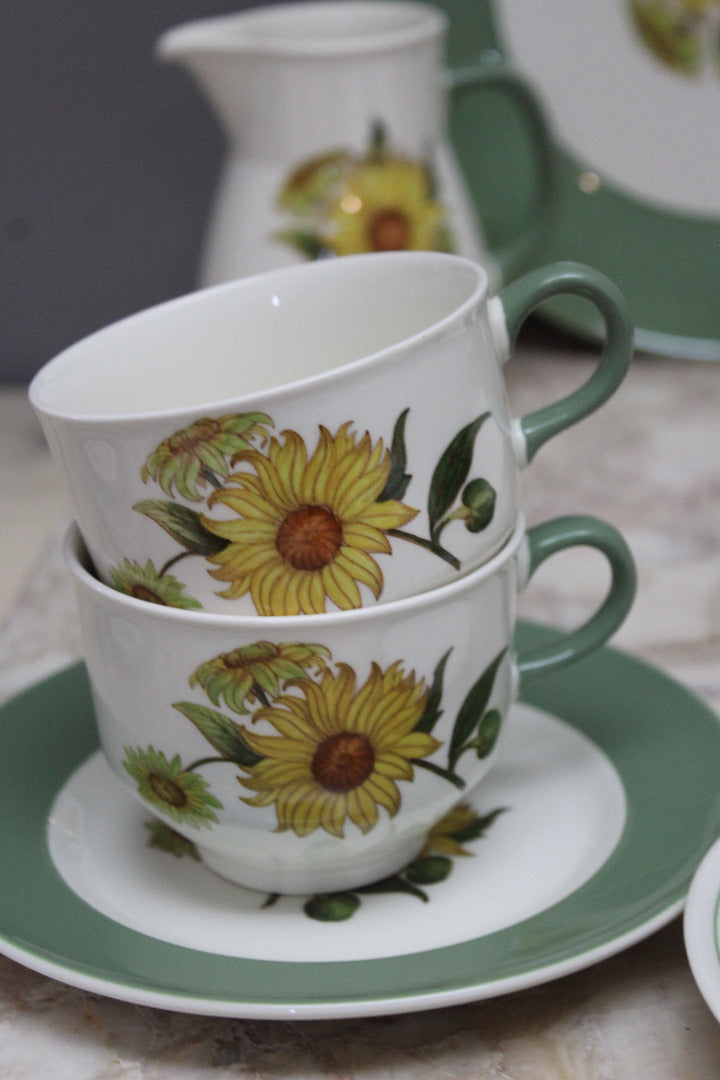 Wedgwood Sunflower China Tea Set - Kernow Furniture