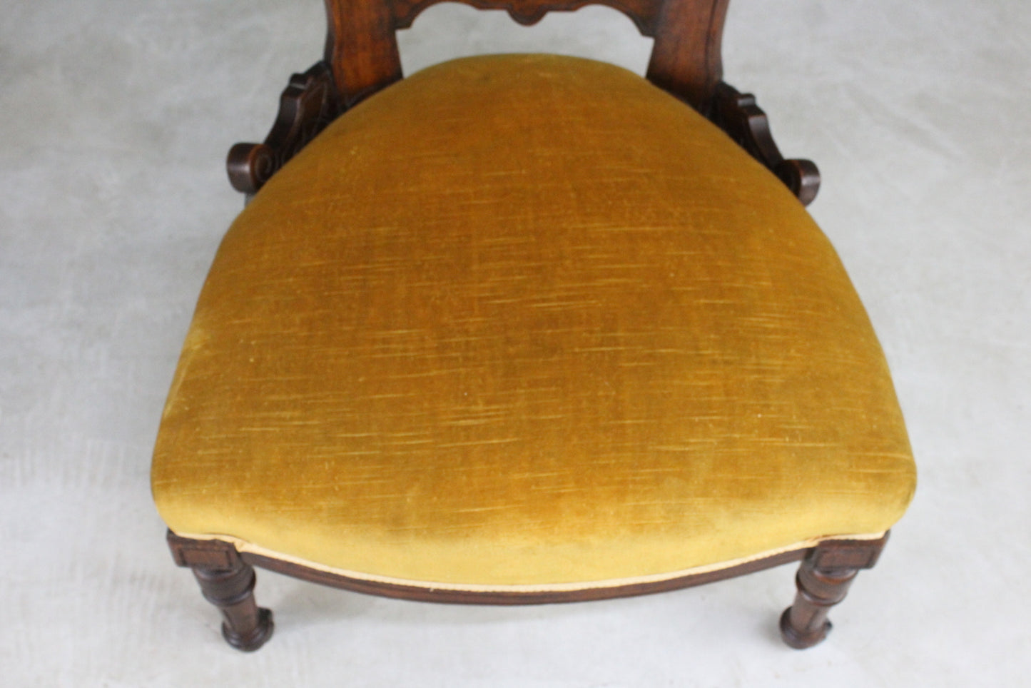 Late Victorian Upholstered Nursing Chair - Kernow Furniture