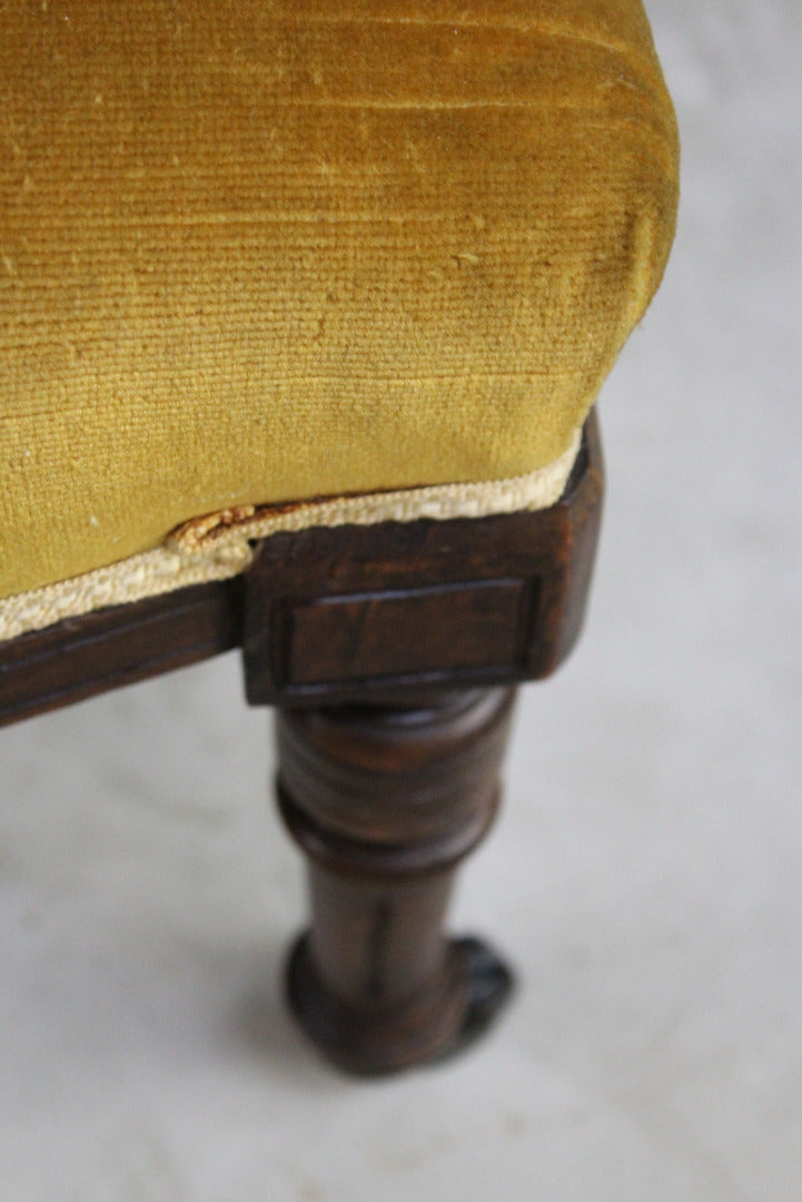 Late Victorian Upholstered Nursing Chair - Kernow Furniture