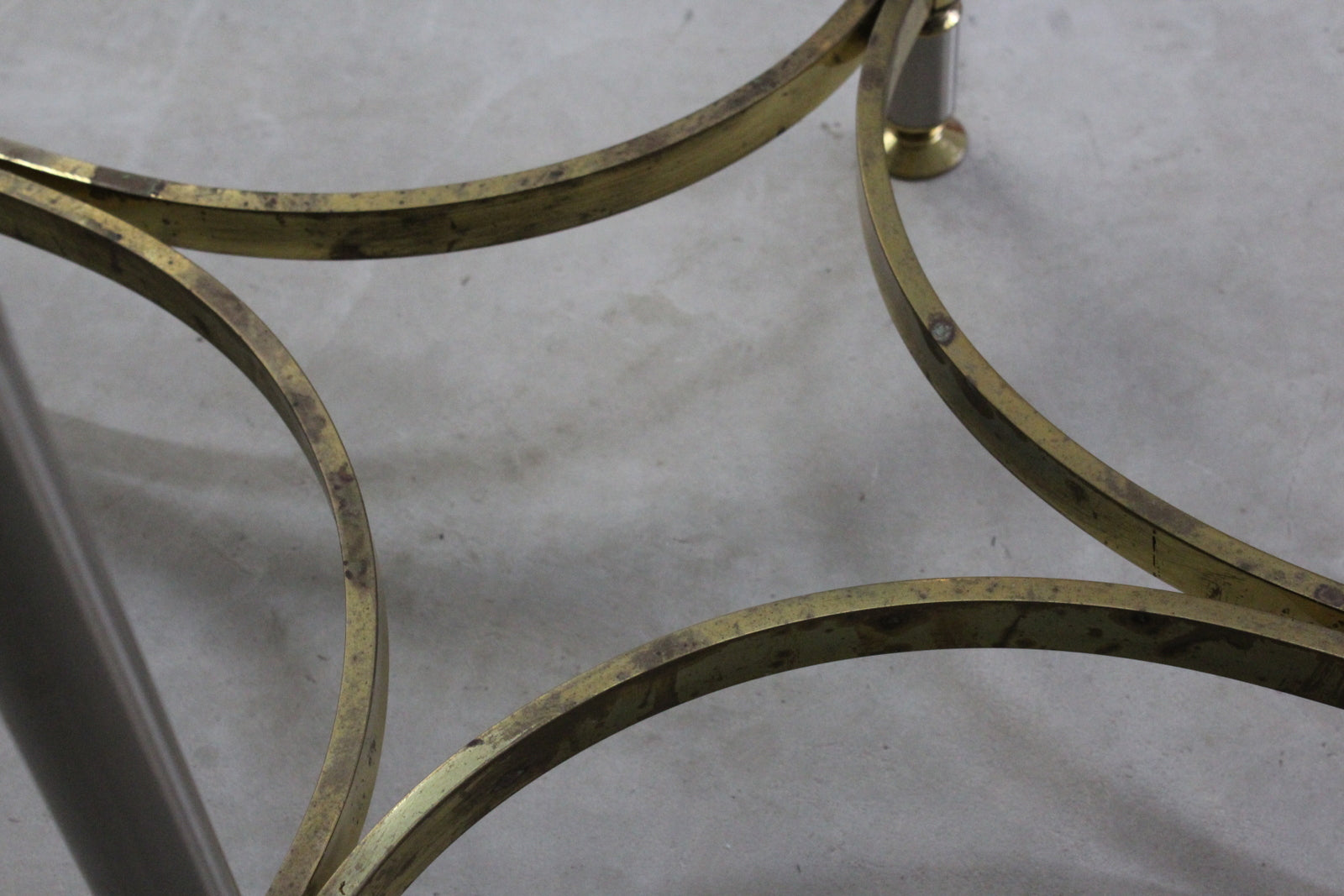 Brass & Glass Oval Side Table - Kernow Furniture