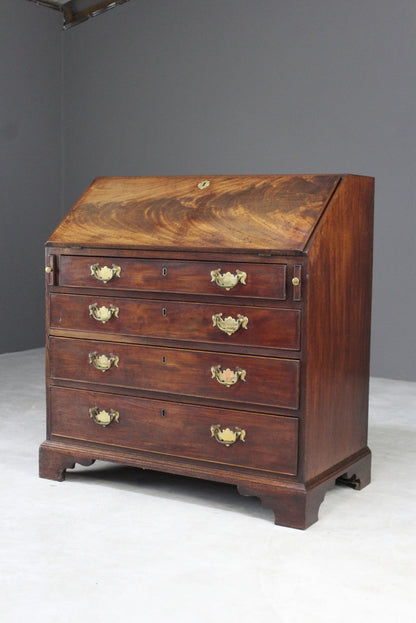 Antique Mahogany Writing Bureau - Kernow Furniture