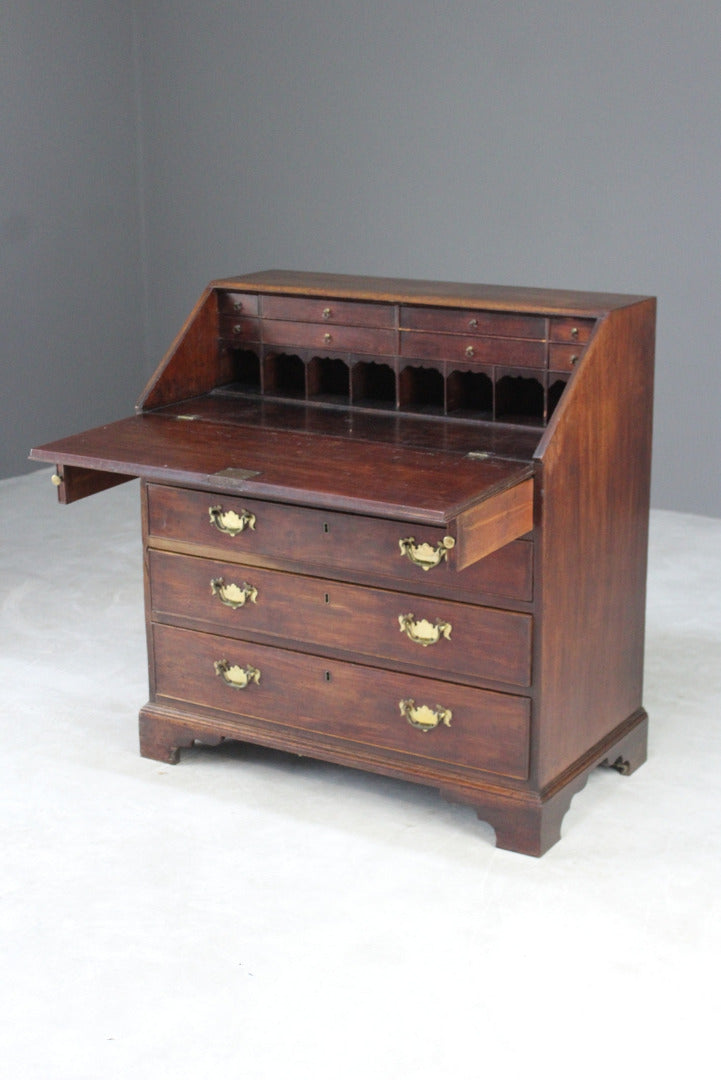 Antique Mahogany Writing Bureau - Kernow Furniture