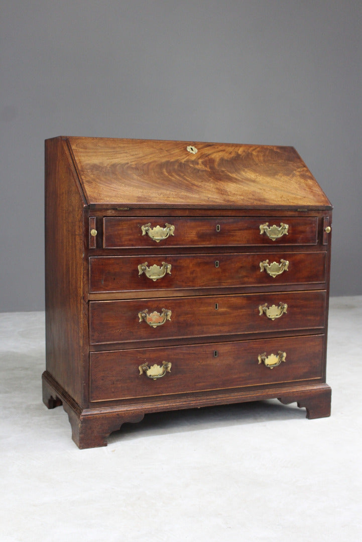 Antique Mahogany Writing Bureau - Kernow Furniture