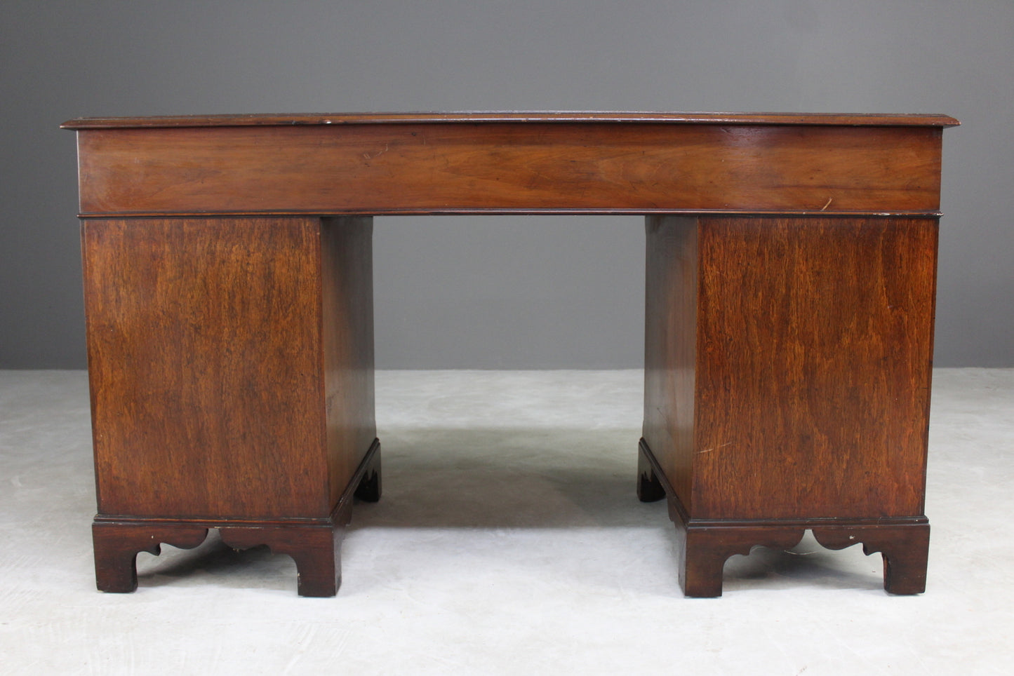 Mahogany Twin Pedestal Writing Desk - Kernow Furniture