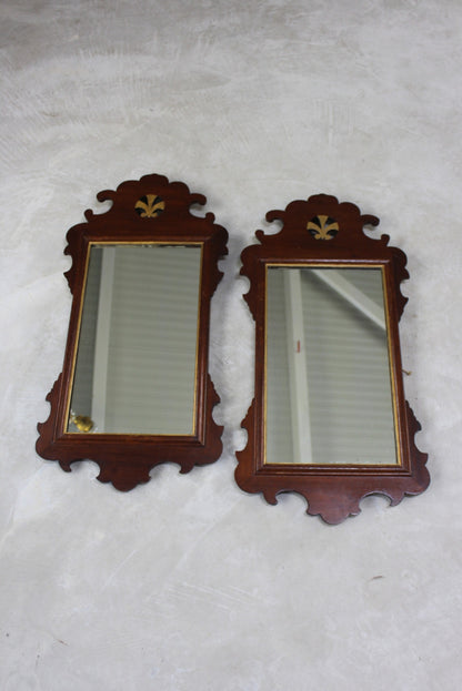 Pair Georgian Style Fret Cut Wall Mirrors - Kernow Furniture