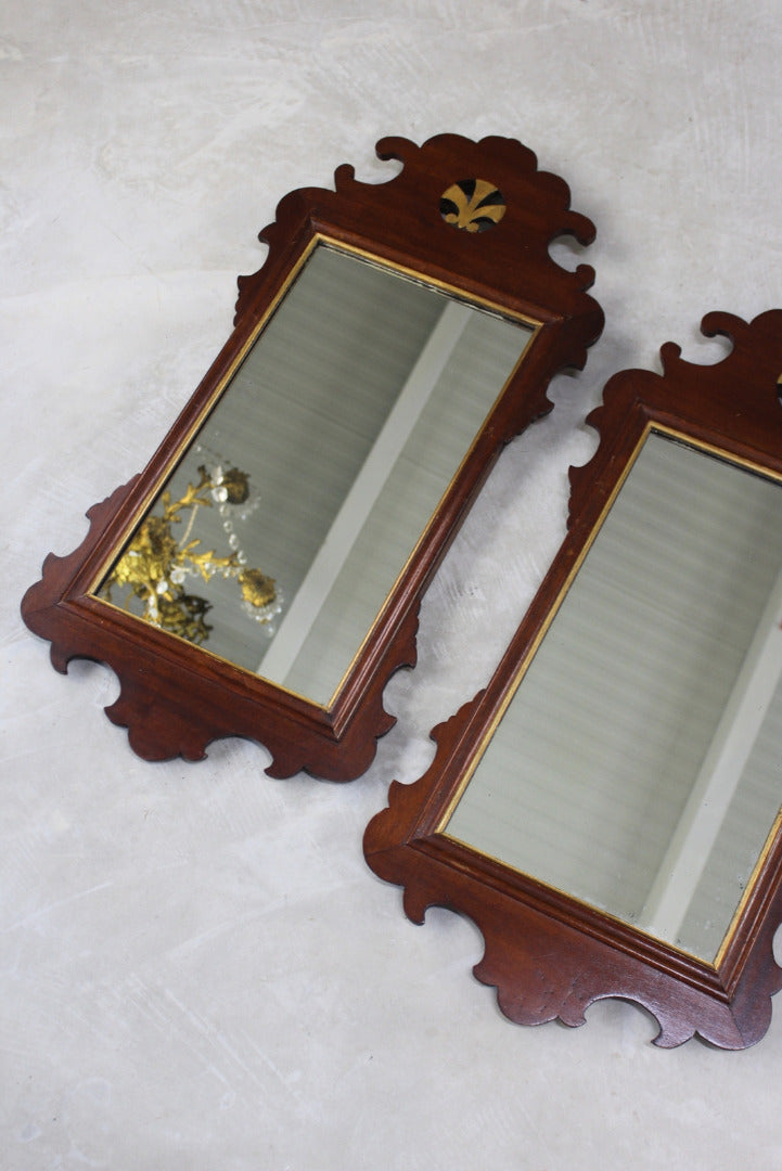 Pair Georgian Style Fret Cut Wall Mirrors - Kernow Furniture