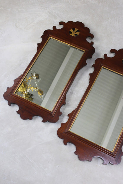 Pair Georgian Style Fret Cut Wall Mirrors - Kernow Furniture