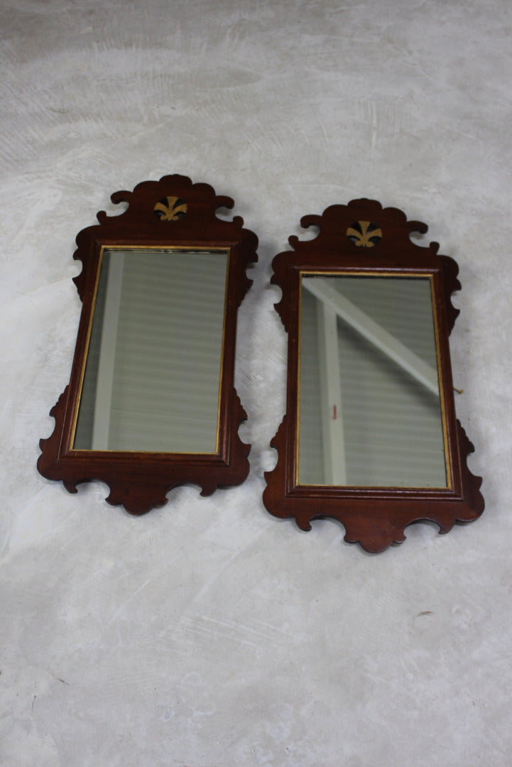 Pair Georgian Style Fret Cut Wall Mirrors - Kernow Furniture