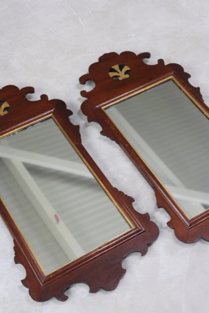 Pair Georgian Style Fret Cut Wall Mirrors - Kernow Furniture