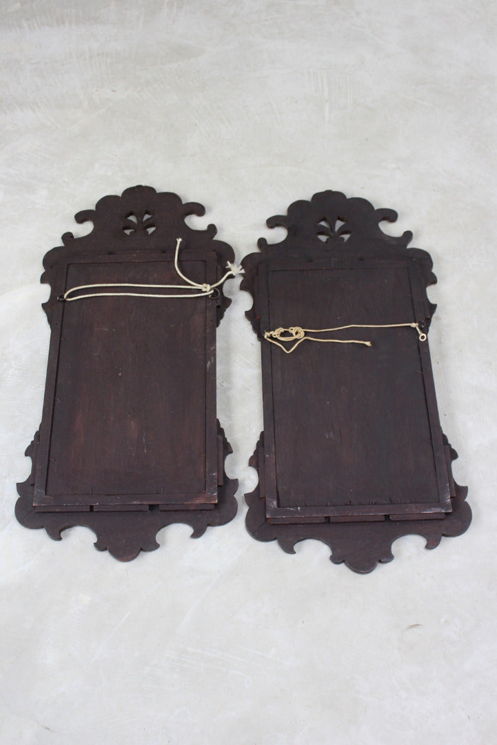 Pair Georgian Style Fret Cut Wall Mirrors - Kernow Furniture