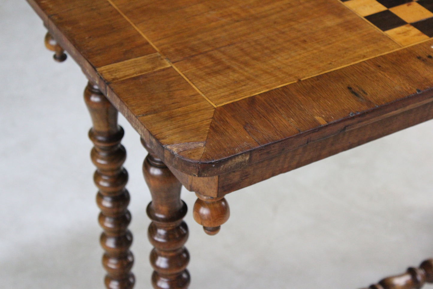 Antique Inlaid Games Occasional Table - Kernow Furniture