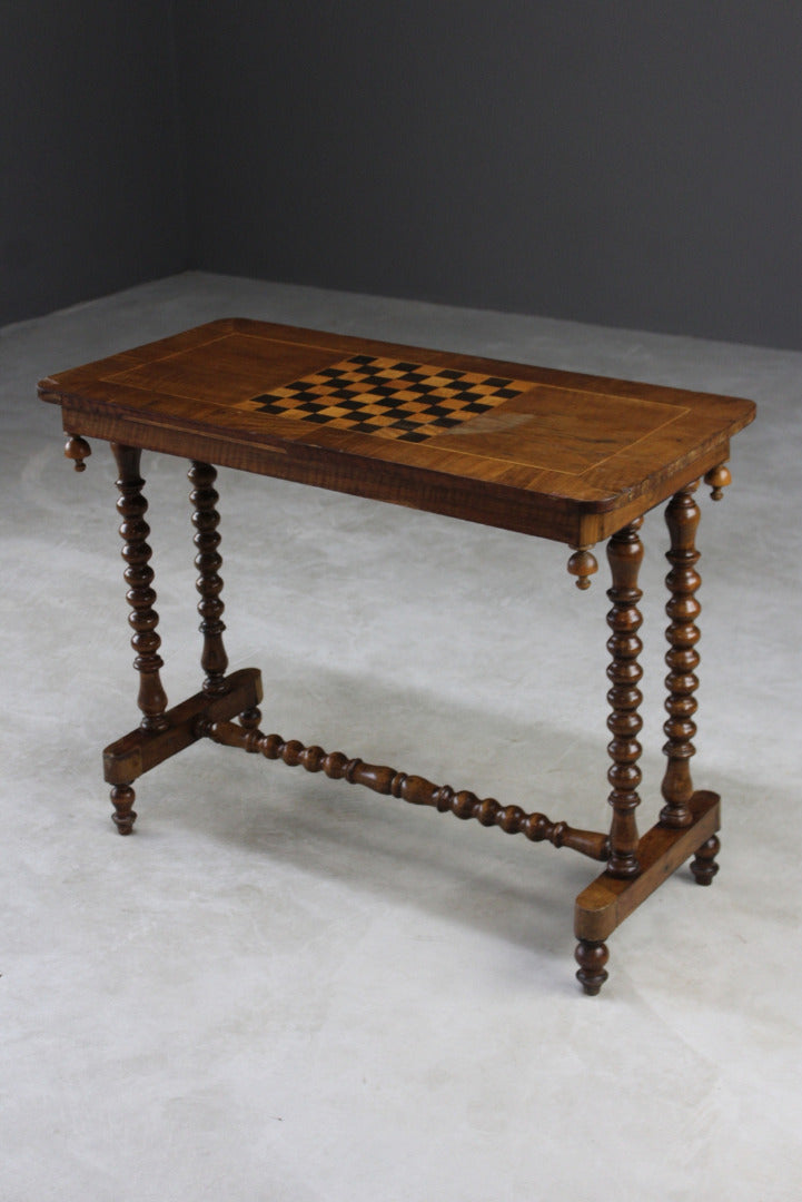 Antique Inlaid Games Occasional Table - Kernow Furniture