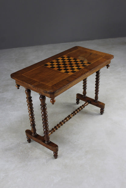 Antique Inlaid Games Occasional Table - Kernow Furniture