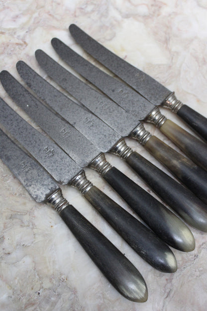 7 x French Dinner Knives - Kernow Furniture