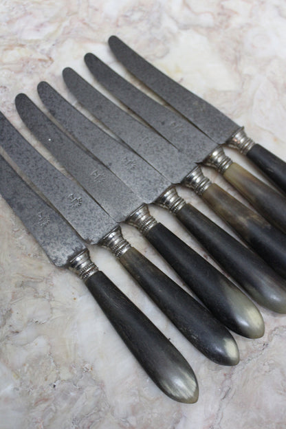 7 x French Dinner Knives - Kernow Furniture