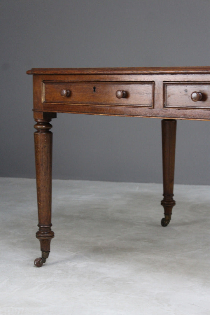 Antique Oak Library Table Desk