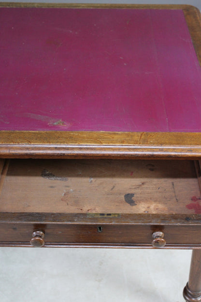 Antique Oak Library Table Desk