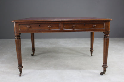 Antique Oak Library Table Desk