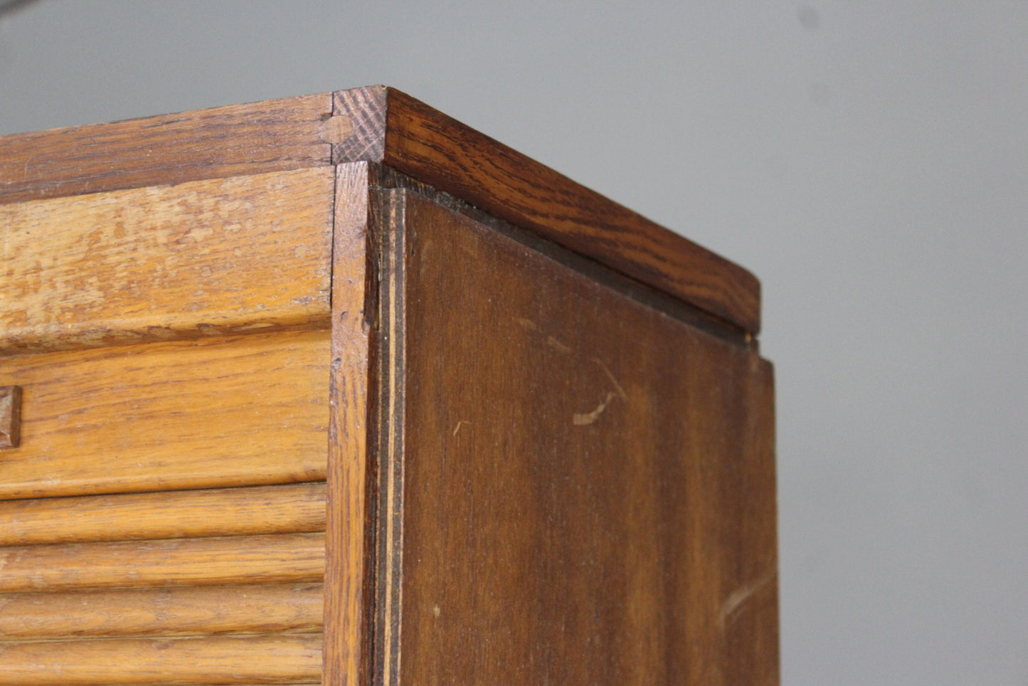 Oak Tambour Filing Cabinet - Kernow Furniture