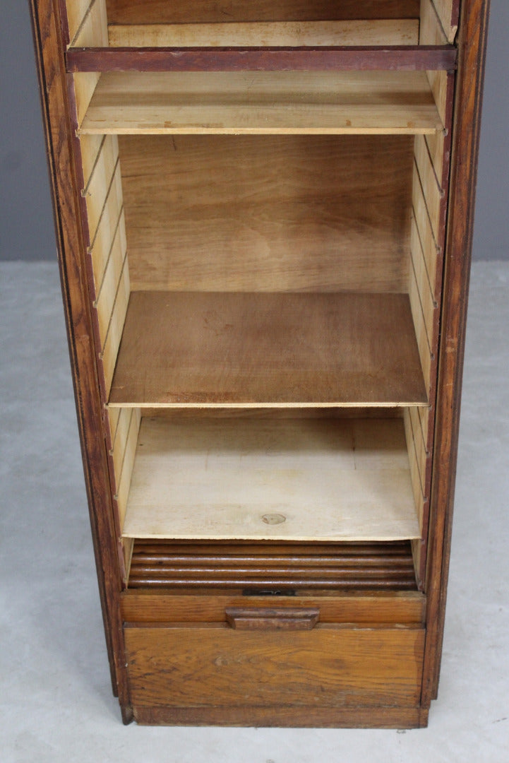 Oak Tambour Filing Cabinet - Kernow Furniture