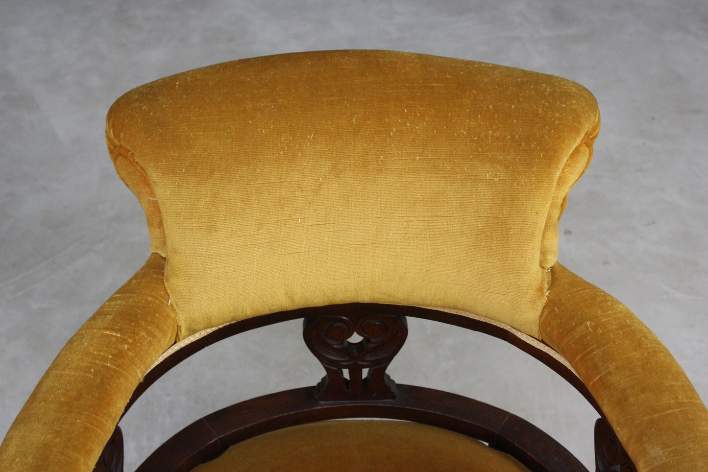 Antique Upholstered Tub Chair - Kernow Furniture