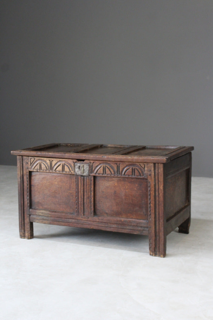 Antique 18th Century Oak Chest Coffer - Kernow Furniture