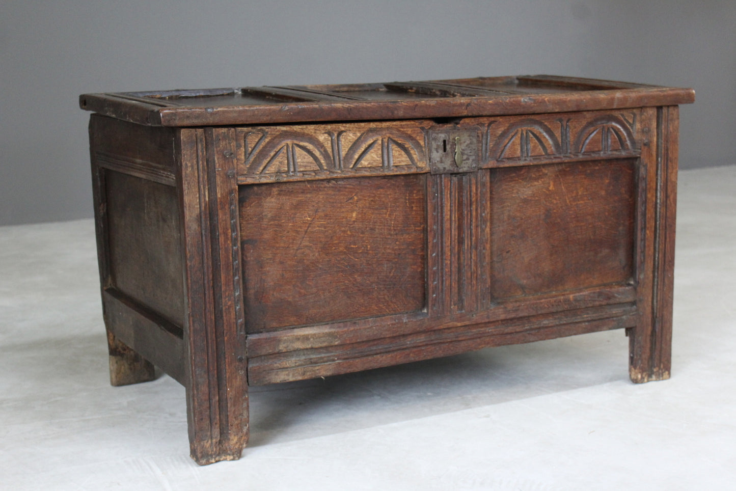 Antique 18th Century Oak Chest Coffer - Kernow Furniture