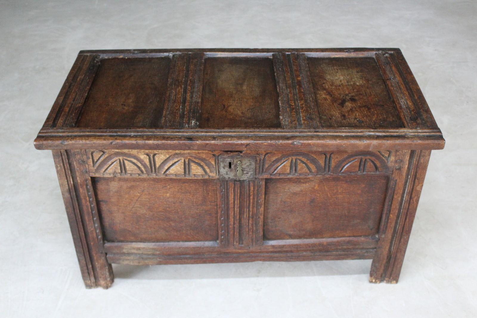 Antique 18th Century Oak Chest Coffer - Kernow Furniture