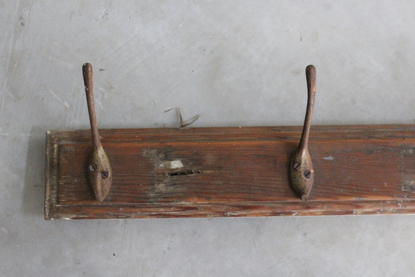 Large Vintage Coat Rail Hooks - Kernow Furniture